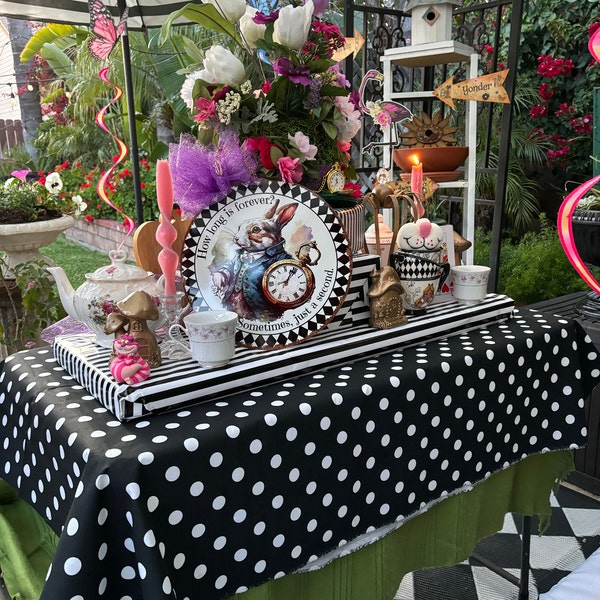 Mad Tea Party Decor, Rabbit Decor, Mad Hatter Tea Party, White Rabbit ...