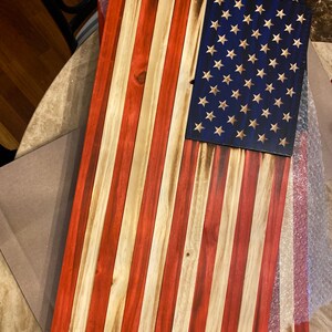 Handmade Rustic American Wooden Flag - Etsy