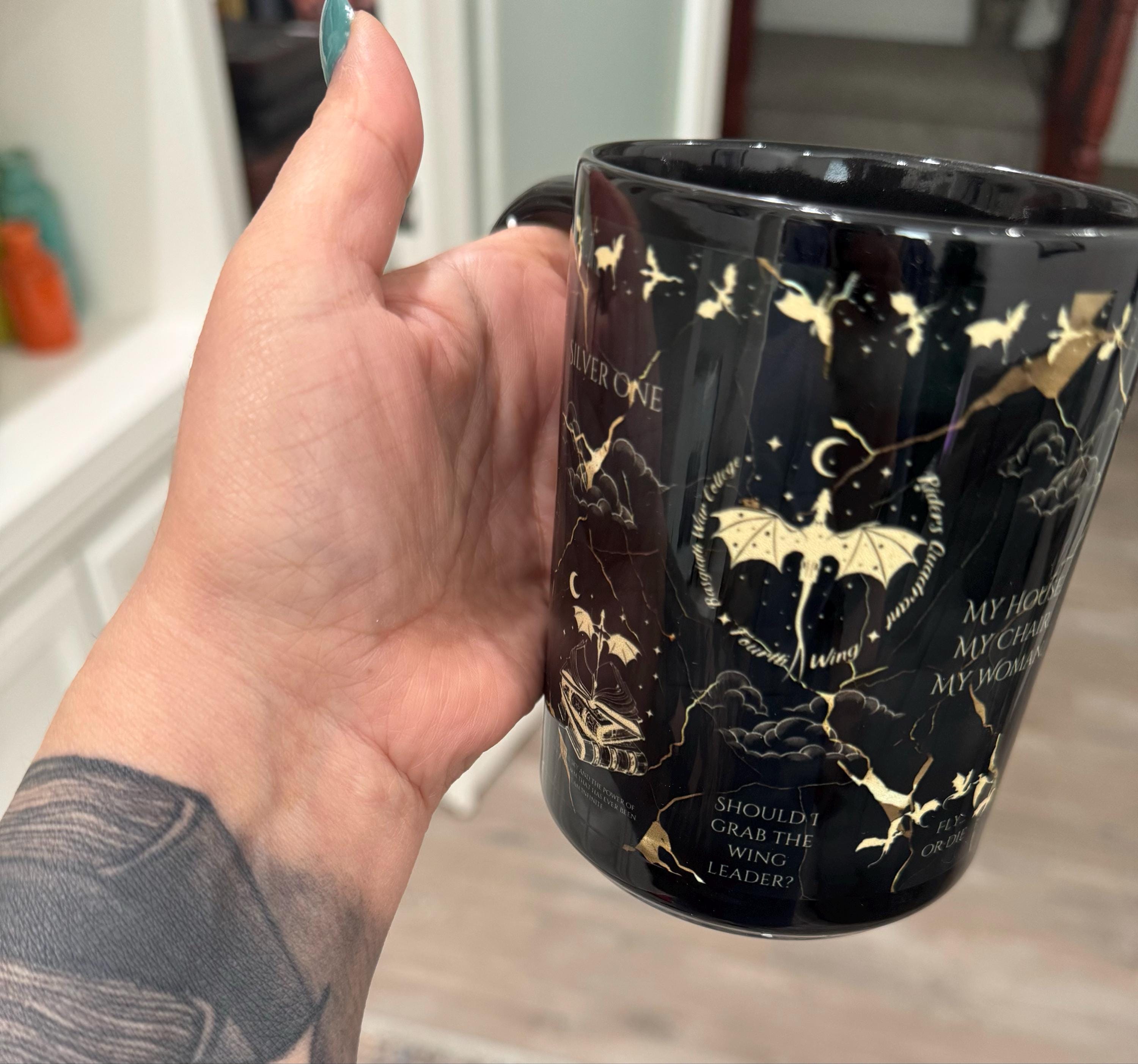 Fourth Wing Mug Bookish Dragon Mug Romantasy Mug for Xaden Riorson Fans BookTok Mug Gift for Wife Cute Bookish Mug Book Lover Gift