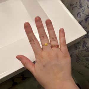 Customer photo, Four Leaf Clover Stacking Ring