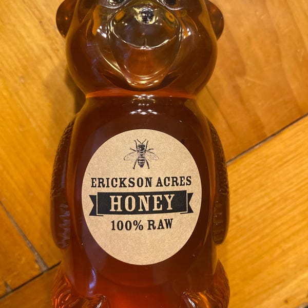 Custom Honey Kraft Paper Canning Jar & Bottle Labels, Custom Honey ...
