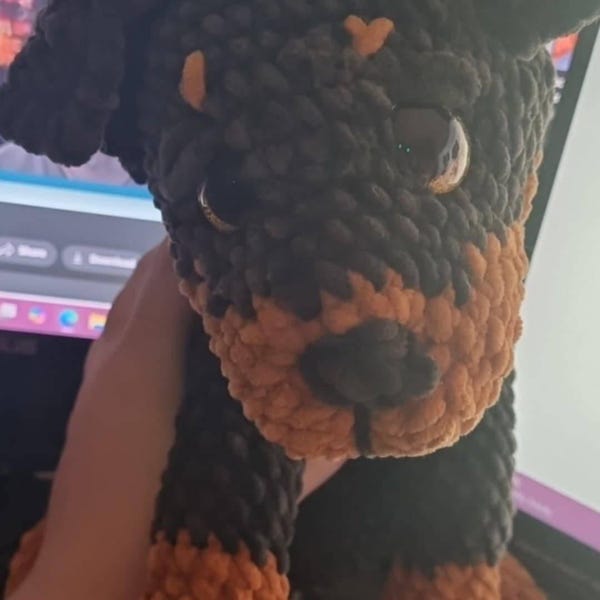 Crochet Pattern Dog/ Amigurumi Rottweiler Puppy Tutorial/ Stuffed Dog ...