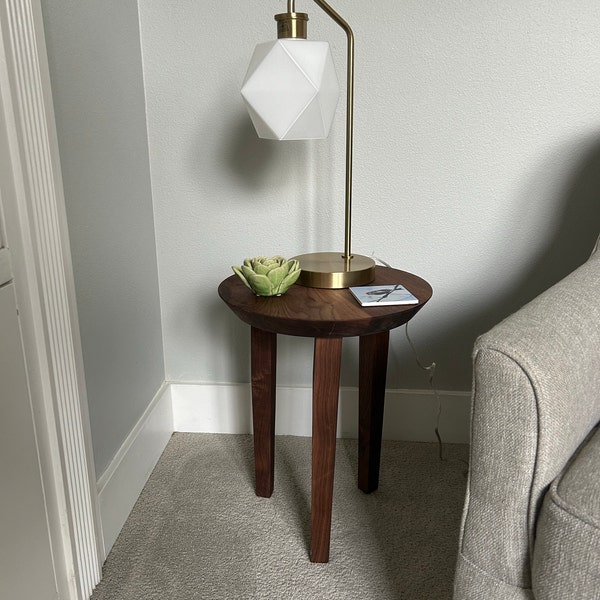 D16x16' Round Side Table, Solid Wood