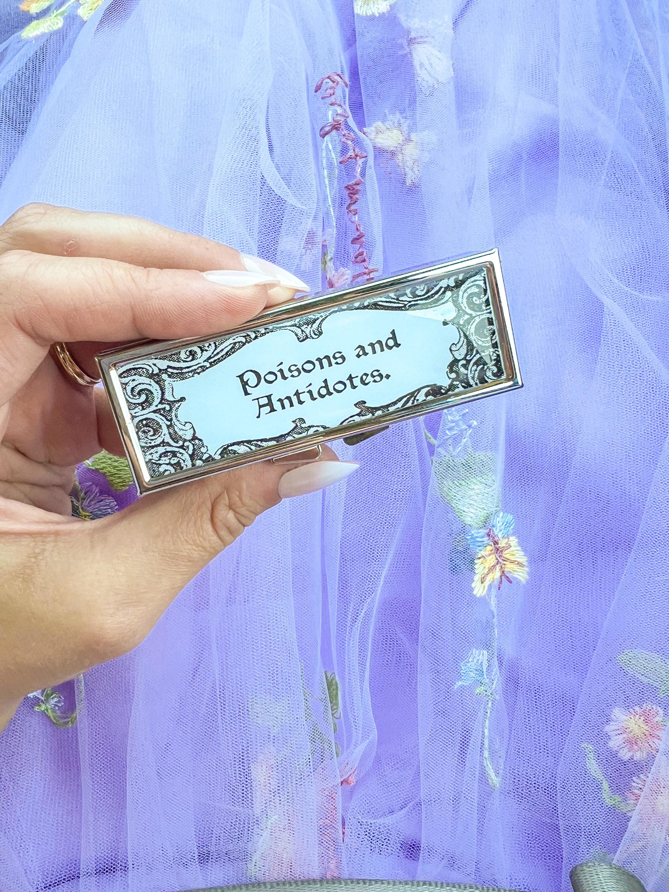 Poisons and Antidotes Pill Box -  SteamPunk, Gothic, Curious, Strange and Unusual, Gifts, Trinket Box, Pill Case, Pill Holder, Travel Size