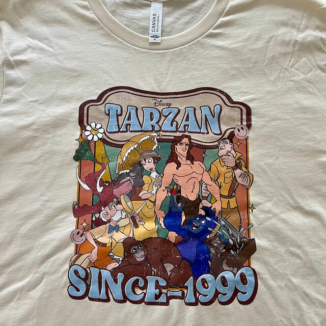 90's disney animal kingdom Tarzan tシャツ Vintage Tarzan 1999 Shirt, Tarzan and Jane Shirt, Jane