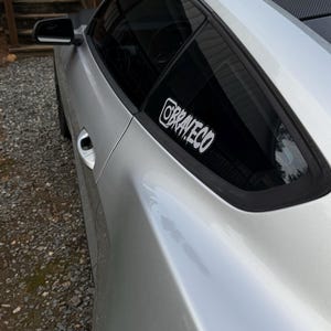 Premium Custom Instagram Username Handle Silver Holographic Vinyl Decal | Car Window Personalized IG Username JDM Drift Sticker Waterproof