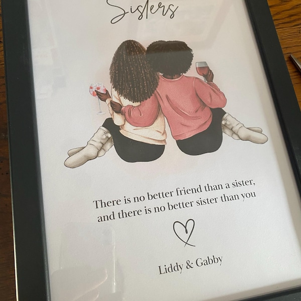 Personalised Gift for Your Sister - Choose Your Quote, Print for ...