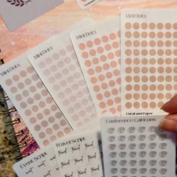 TRANSPARENT MINI DOTS - Minimal & Functional Planner Stickers | Dots ...