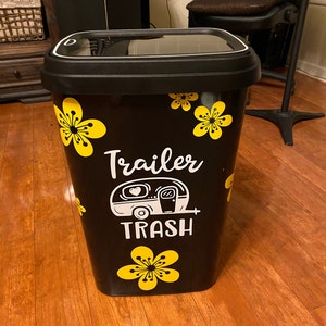Trailer Trash Camper Decal Vinyl Trash Can Decal Cute RV - Etsy