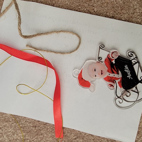 Personalized Face Baby Ornament, Custom Photo Baby Acrylic Ornament ...