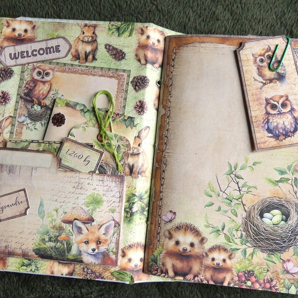 Forest Baby Animals Junk Journal Kit, Printable Junk Journal Kit Cute ...