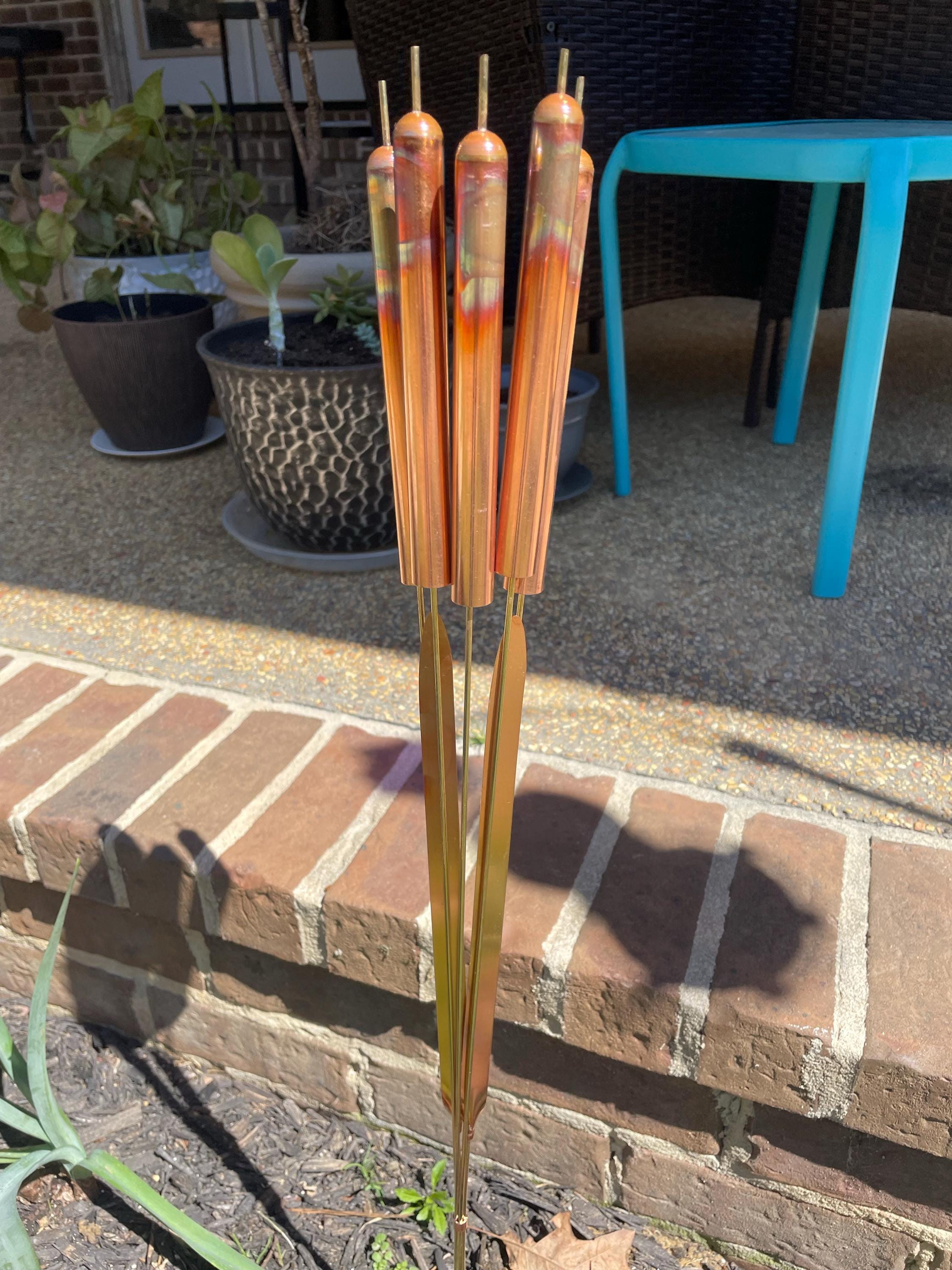 Copper Cattail Wind Chimes