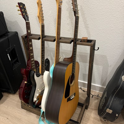 Wooden Guitar Stand, Guitar Rack - Etsy