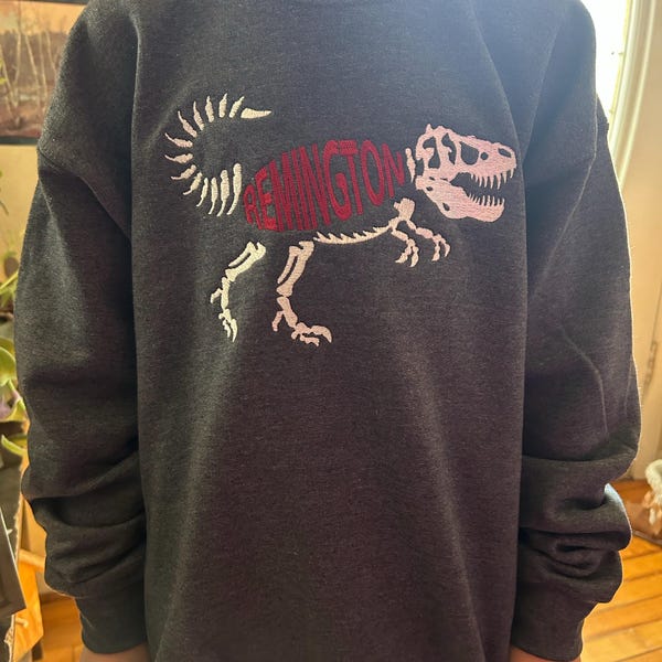 FRAME T-rex Dinosaur Dino Skeleton Bones Fill Embroidery Design - Etsy