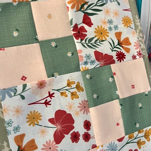Baby Four Patch Quilt Pattern: Crib Size (PDF or Word Download) - Etsy