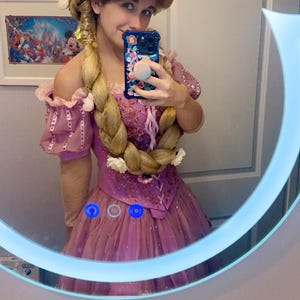 最終セール ラテン衣装 フリンジ ピンク Sサイズ ラプンツェル ドレス 大人、ラプンツェル プリンセス コスチューム