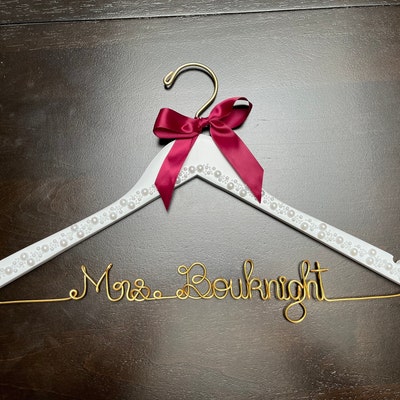 Personalized Wedding Dress Hanger Bridal Hanger Bridal Etsy