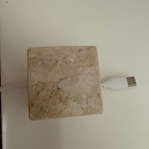 Marble Cube Cable Holder/ Cable Management Holder/Cable Organiser/Desk Cable Holder/Cable Keeper/Cable Tidy Gift for him/her Birthday gift