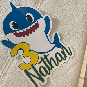 Baby Shark Birthday Stickers, Printed Stickers, Birthday Decor ...