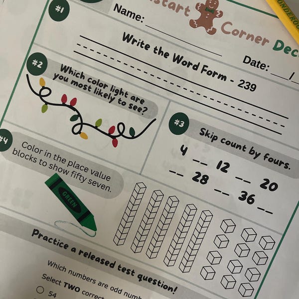 Kindergarten Math Activity Worksheet Bundle Summer Learning Packet 1st ...