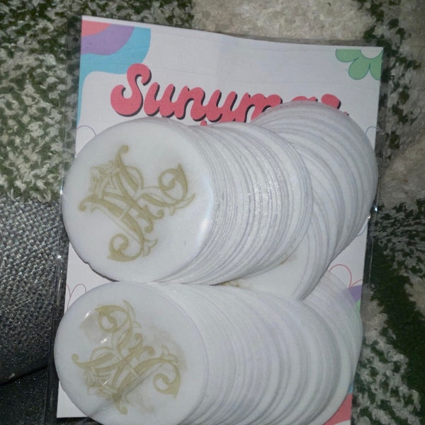 50 Personalized Edible Cocktail Drink and Cupcake Topper Garnish Discs ...