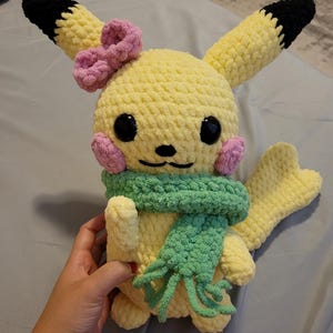デジタルダウンロード かぎ針編みあみぐるみパターン: ピカチュウ