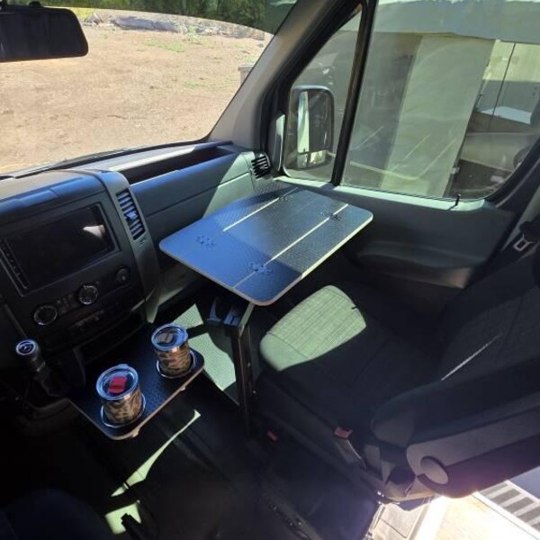 Sprinter Van Black Hex Snack Tray: Stainless Steel Cup Holders - Etsy