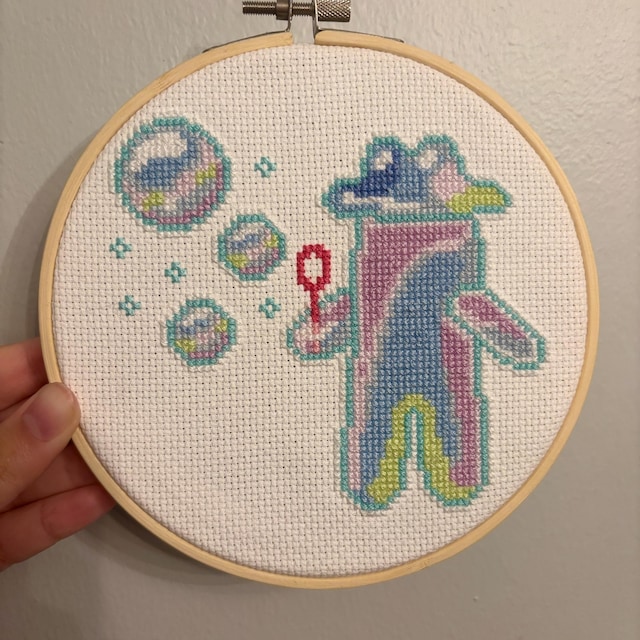 Toto Cross Stitch Pattern - Kawaii, Cute, Aesthetic, Mini, Totoro