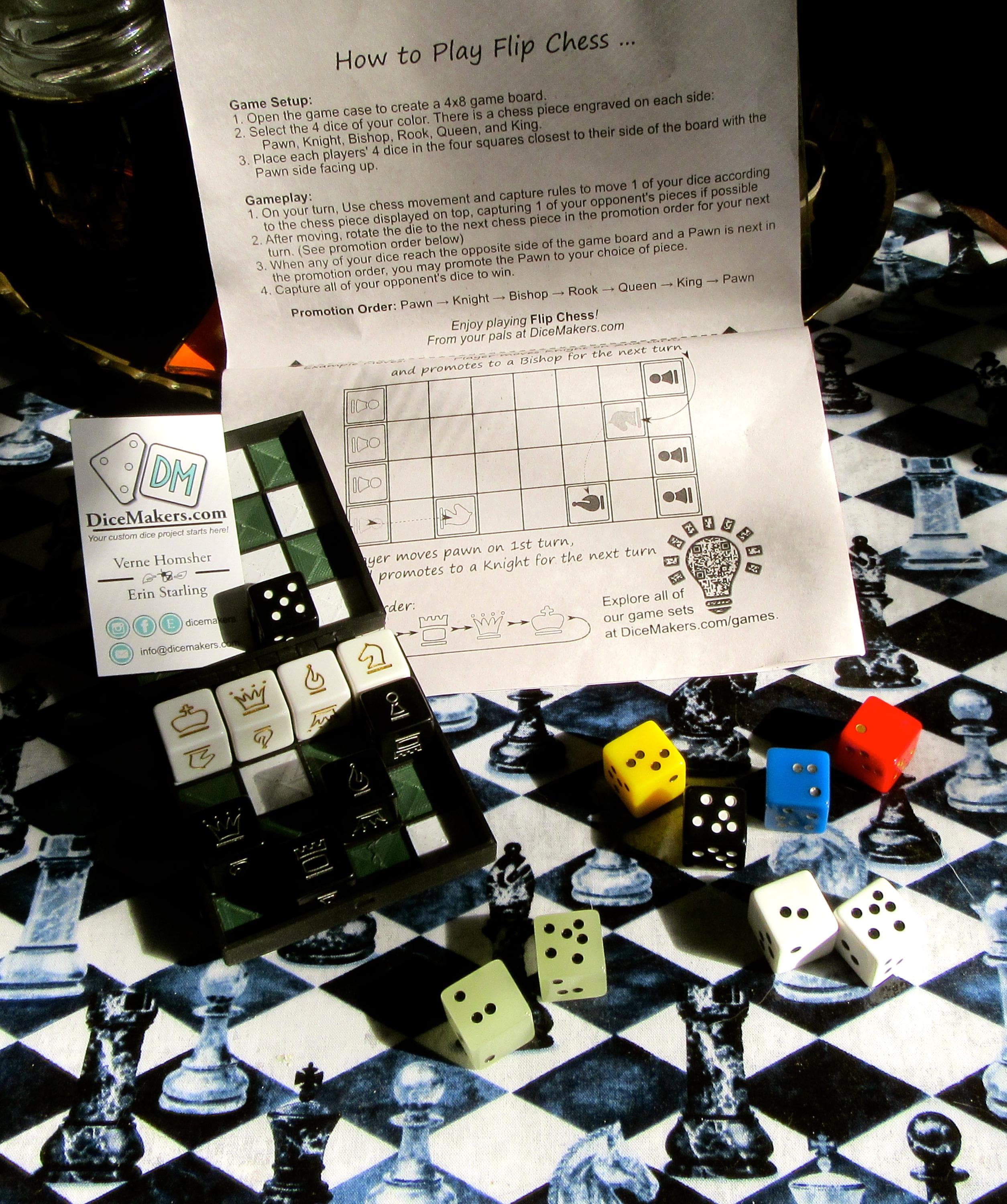 Flip Chess -  Chess Game, Travel Chess, Chess Dice, Pocket Chess