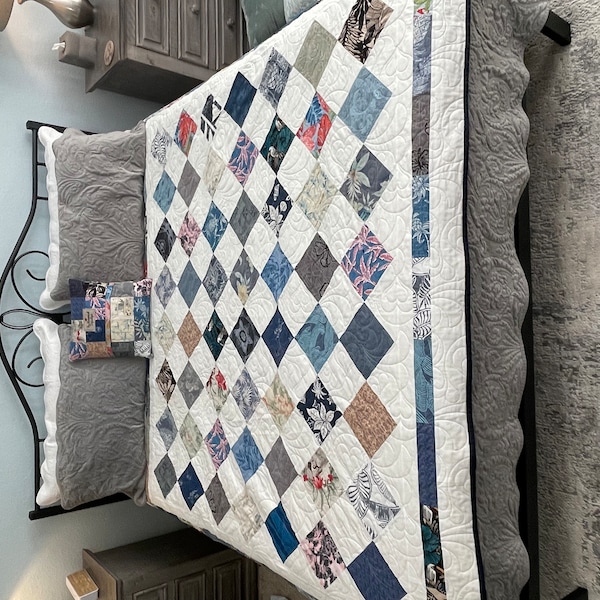 MEMORY QUILT Made From Loved Ones Clothing - Etsy