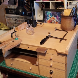 Jewelers Bench Work Table Top Jewelry Repair Watch Hobby and Craft