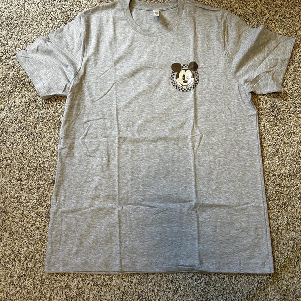 Retro Disney Pocket Size Print Shirts, Mickey Checkered Shirt, Family ...