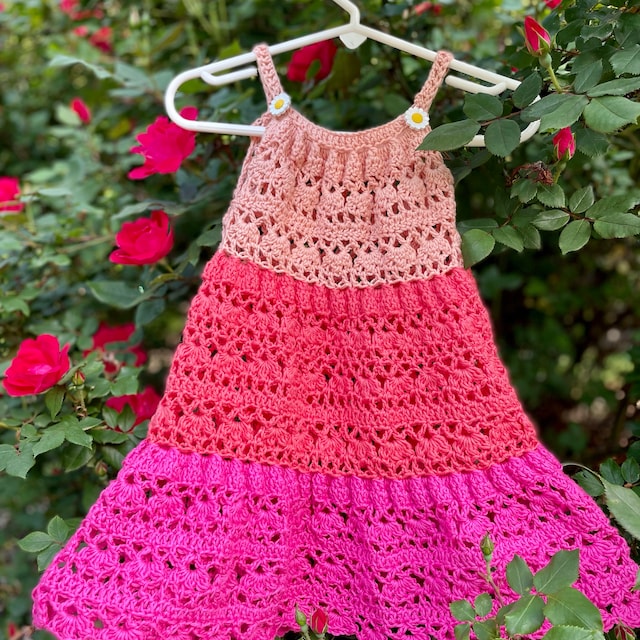 crochet tiered dress pattern Ravelry: Aaliyah's Ruffle Dress pattern by Anastasia R Smith