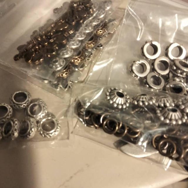 Perle Tubi Lavorati Di Perline 7x5 Mm - Argento Anticato X5 - Foto 8