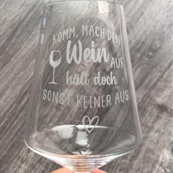 Personalisiertes Weinglas Mit Gravur 'Meer Geht Immer' – Geschenkidee Für Weinliebhaber (460 Ml)