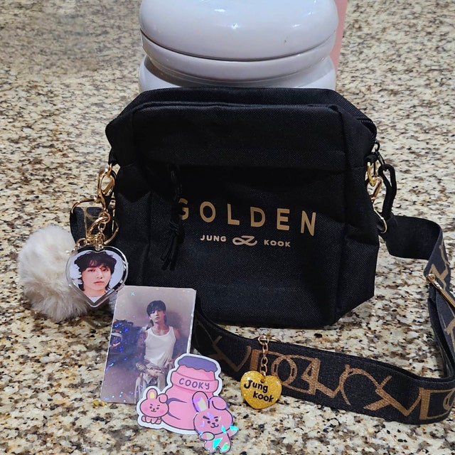 Jungkook 'golden' Inspired Mini Crossbody Bag | Golden