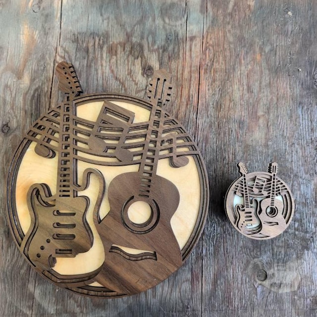 Guitar Wall Art: Laser Cut Music Sign (digital Download) - Etsy