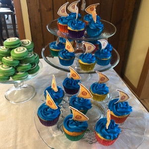 Moana Cupcake Toppers Sailboat Moana Party Moana Decoration Etsy Uk