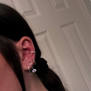 IRIS Huggie Hoop Earrings by Caitlyn Minimalist \u2022 Evil Eye Jewelry \u2022 Dainty Eye Earrings \u2022 Protection Jewelry \u2022 ER003