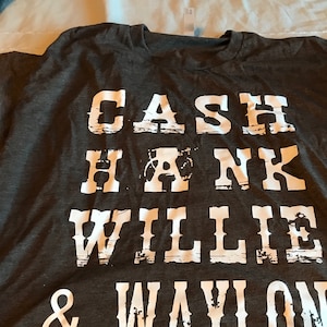 Cash Hank Willie and Waylon Unisex Tri Blend T-shirt - Etsy