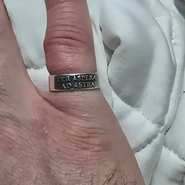 Per Aspera Ad Astra Ring - Through Hardships to the Stars Sterling ...