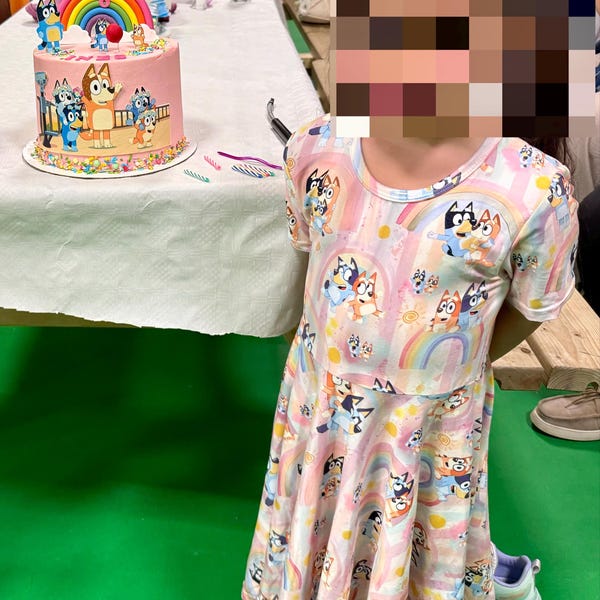 Rainbow swirl dress