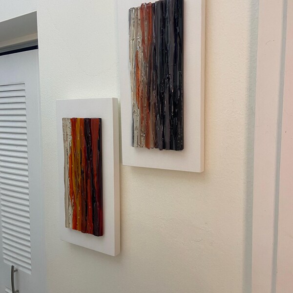 View of Glass Wall Art Modern Glass Art Contemporary Glass Art Fused Glass Wall ...