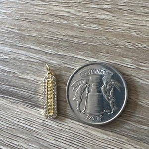 18K Gold Filled Taweez Taviz Pendant, Kavacha Pendant. Lucky Necklace Bracelet, DIY Jewelry Making Supplies, 8.5x19.5x6.5mm