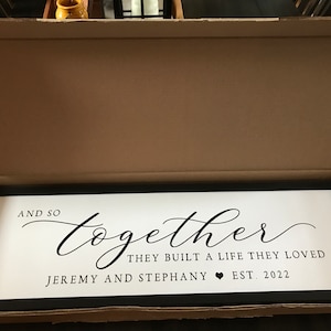 And so Together They Built A Life They Loved Personalized - Etsy