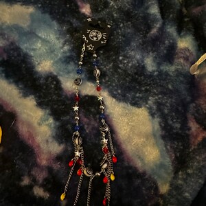 Ethereal Angel Wing Clock Necklace Geneva Clock Face Irregular Pearls