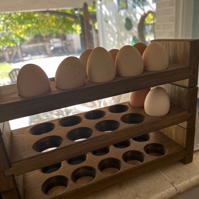 Smart Storage MADE IN THE USA! Wooden Egg Tray-Backyard Barnyard