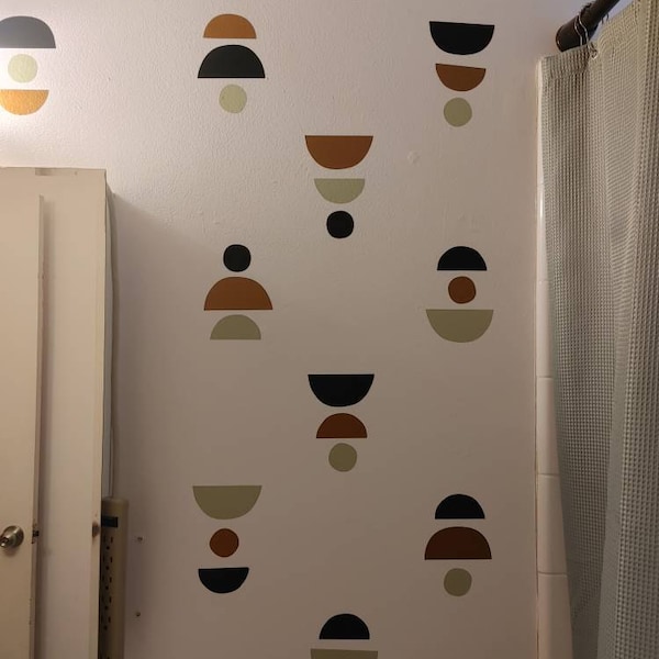 Boho Wall Decals - Removable Wall Stickers, Minimalist Geometric Wall ...
