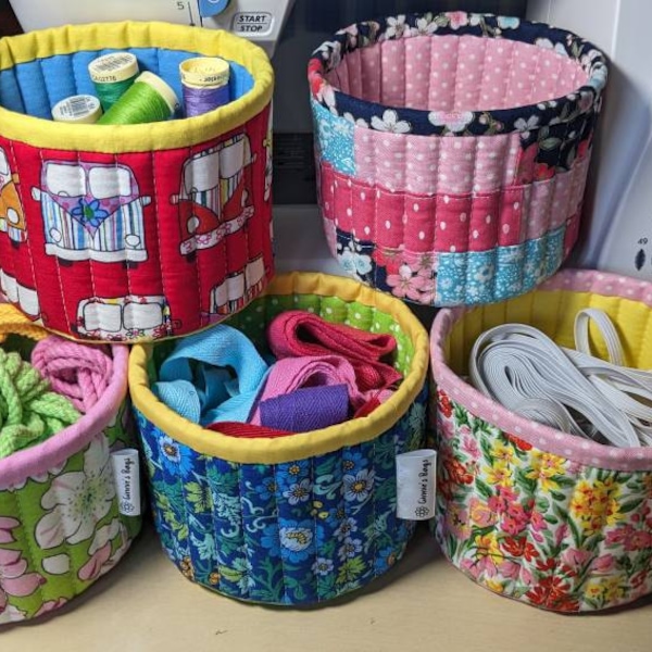 Tub Family Sewing Pattern: Fabric Baskets in 3 Size (instant PDF ...