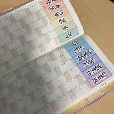 Hobonichi Weeks Yearly Index Print or Hand-lettered Removable Matte ...